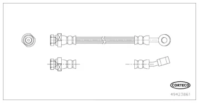 49423861 CORTECO Тормозной шланг