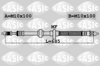 Тормозной шланг SASIC 6600056