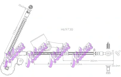 H6973Q KAWE Тормозной шланг