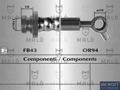 80072 MALO Тормозной шланг