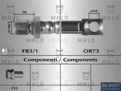 80334 MALO Тормозной шланг