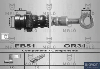 80480 MALO Тормозной шланг