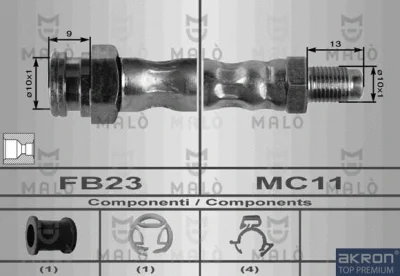 8355 MALO Тормозной шланг