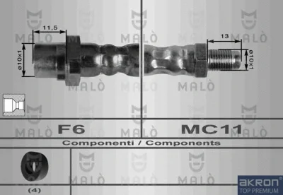 Тормозной шланг MALO 8911