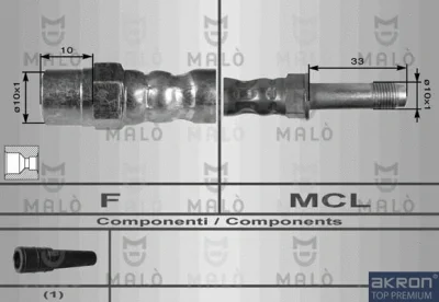 8912 MALO Тормозной шланг