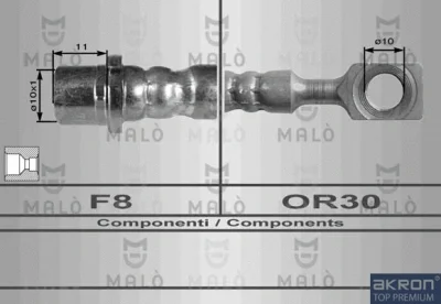 Тормозной шланг MALO 8936