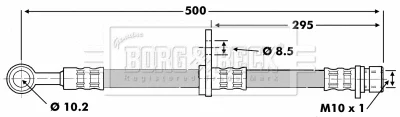 BBH6695 BORG & BECK Тормозной шланг