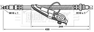 BBH6755 BORG & BECK Тормозной шланг