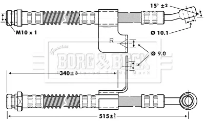 BBH6800 BORG & BECK Тормозной шланг