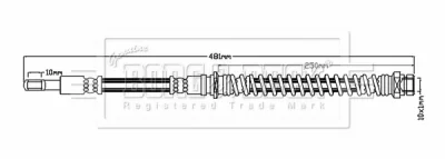 BBH6814 BORG & BECK Тормозной шланг