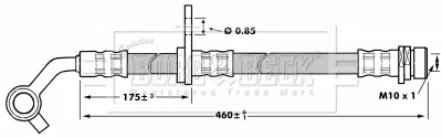 BBH7023 BORG & BECK Тормозной шланг