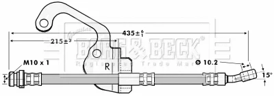 BBH7056 BORG & BECK Тормозной шланг