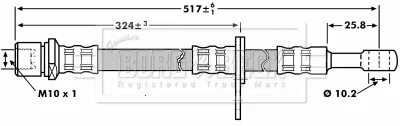 BBH7203 BORG & BECK Тормозной шланг