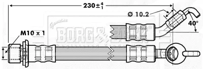 BBH7238 BORG & BECK Тормозной шланг