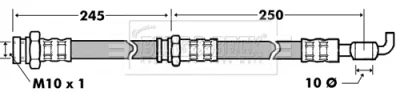 BBH7433 BORG & BECK Тормозной шланг