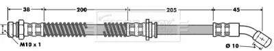 BBH7458 BORG & BECK Тормозной шланг