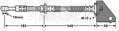 BBH7462 BORG & BECK Тормозной шланг