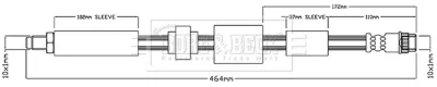 BBH7516 BORG & BECK Тормозной шланг