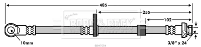 BBH7554 BORG & BECK Тормозной шланг