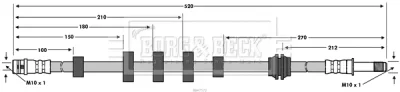 BBH7572 BORG & BECK Тормозной шланг