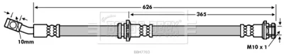 BBH7703 BORG & BECK Тормозной шланг