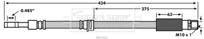 BBH7854 BORG & BECK Тормозной шланг