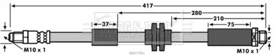 BBH7901 BORG & BECK Тормозной шланг