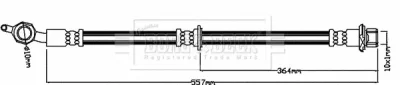 BBH7969 BORG & BECK Тормозной шланг