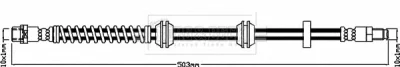 BBH8653 BORG & BECK Тормозной шланг