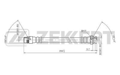 BS-9021 ZEKKERT Тормозной шланг