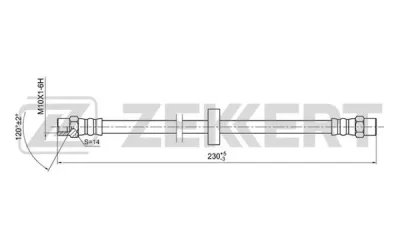 BS-9047 ZEKKERT Тормозной шланг