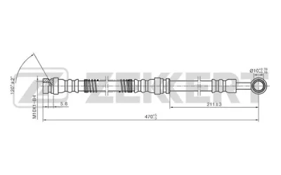 BS-9221 ZEKKERT Тормозной шланг