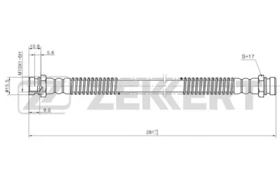 BS-9453 ZEKKERT Тормозной шланг