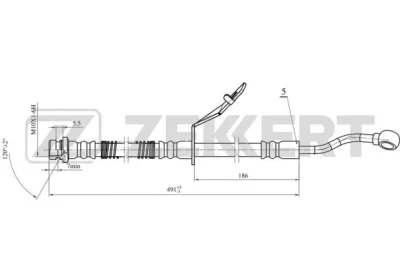 BS-9475 ZEKKERT Тормозной шланг