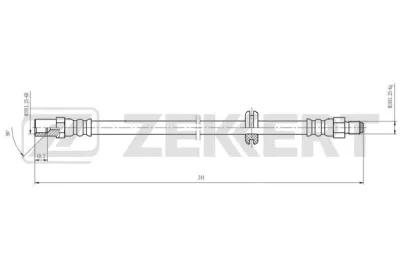 BS-9491 ZEKKERT Тормозной шланг