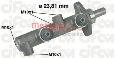 202-159 METZGER Главный тормозной цилиндр