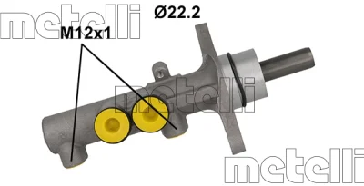 Главный тормозной цилиндр METELLI 05-1186