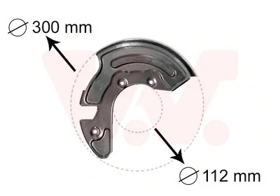 Отражатель, диск тормозного механизма VAN WEZEL 0323371
