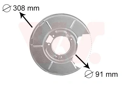 Отражатель, диск тормозного механизма VAN WEZEL 0646373