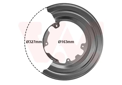 2812373 VAN WEZEL Отражатель, диск тормозного механизма