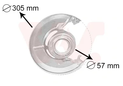 Отражатель, диск тормозного механизма VAN WEZEL 3010371
