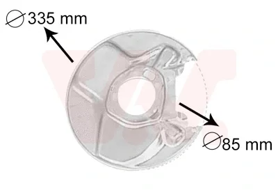 Отражатель, диск тормозного механизма VAN WEZEL 3010373