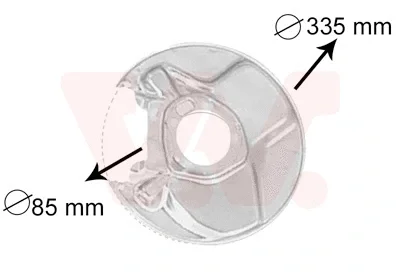 Отражатель, диск тормозного механизма VAN WEZEL 3010374