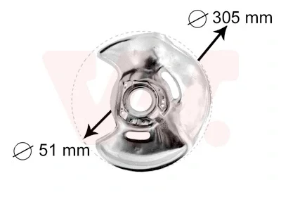 Отражатель, диск тормозного механизма VAN WEZEL 3024371
