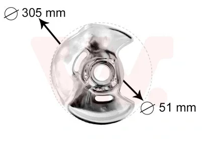 Отражатель, диск тормозного механизма VAN WEZEL 3024372