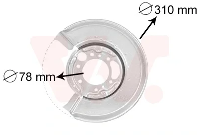 Отражатель, диск тормозного механизма VAN WEZEL 3075373