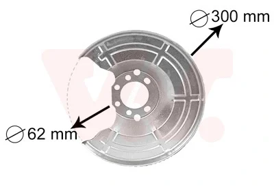 Отражатель, диск тормозного механизма VAN WEZEL 3745371