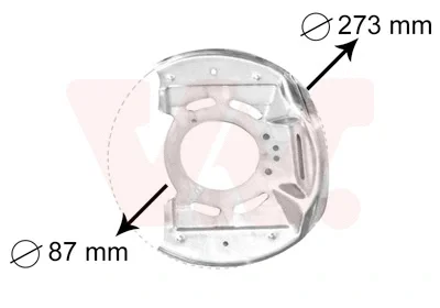 Отражатель, диск тормозного механизма VAN WEZEL 3763371