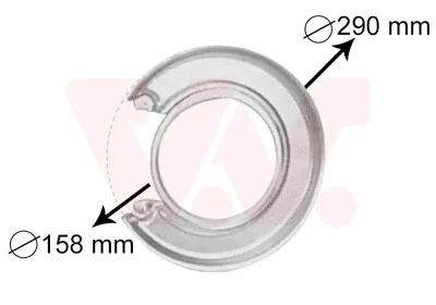 Отражатель, диск тормозного механизма VAN WEZEL 3765373