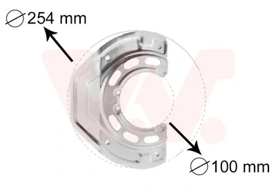 Отражатель, диск тормозного механизма VAN WEZEL 3766371